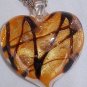 Morano orange heart pendant