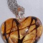 Morano orange heart pendant