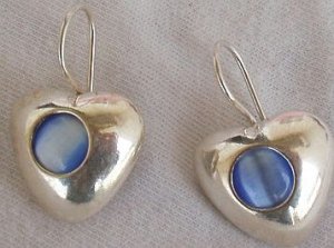 Mini light blue earrings-A