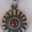 Red pendant with black silver
