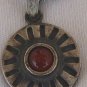 Red pendant with black silver