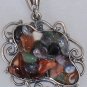 I cut stones+silver chain