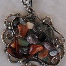 I cut stones+silver chain I cut stones+silver chain