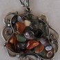 I cut stones+silver chain