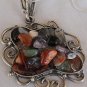 I cut stones+silver chain