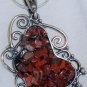H cut stones+silver chain