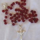 Red austrian beads Rosary