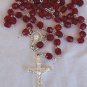 Red austrian beads Rosary
