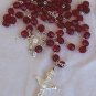 Red austrian beads Rosary