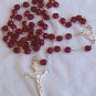 Red austrian beads Rosary