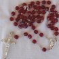 Red austrian beads Rosary