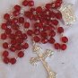 Red-l-glass beads rosary