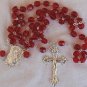 Red-l-glass beads rosary