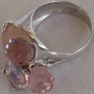 Light pink quartz and crystals ring Light pink quartz and crystals ring