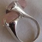 Light pink quartz and crystals ring