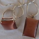 A brown cat eye set-ring&pendant