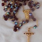 Purple crystal beads Rosary