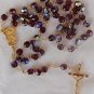 Purple crystal beads Rosary