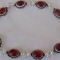 Agate silver bracelet