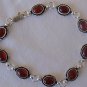 Agate silver bracelet