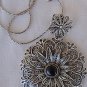 Classic onyx- silver pendant