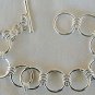 Open round silver bracelet