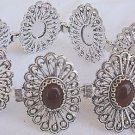 Red agate silver bracelet-Magic
