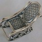 Rocking chair silver miniature