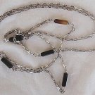 Fashion silver- black links necklace