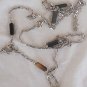 Fashion silver- black links necklace