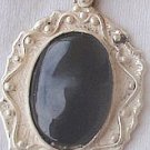 Oynx pendant with beautiful silver frame