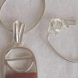 Mini blood stone  window pendant