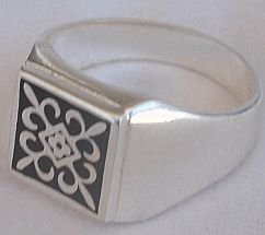 Man knight silver ring