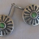oriental green cat eye earrings