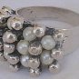 White pearls and silver pearls-ring
