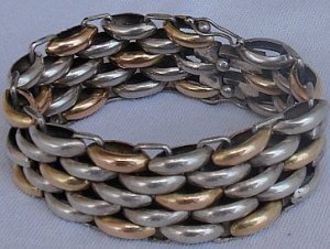 Gold and silver vintage bracelet