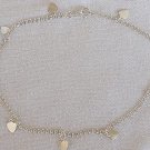 8 silver hearts anklet