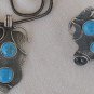 Onyx and turquoise silver set