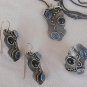 Light blue and onyx set