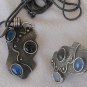 Light blue and onyx set