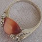 Orange cat eye snake ring