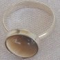 Brown tiger eye silver ring