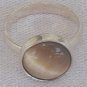 Brown tiger eye silver ring
