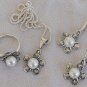 White artificial pearls set