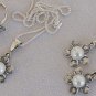 White artificial pearls set