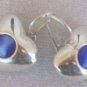 Blue cat eye hearts earrings