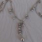 Silver and gray rounds necklcae