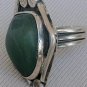 Green glass hand made ring-HMG-10
