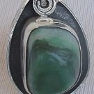 Green glass hand made ring GHM 10