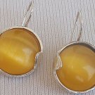 Yellow round earrings